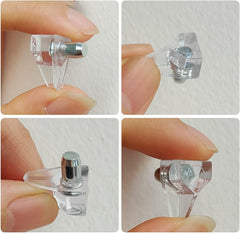 Clear Crystal Plastic Cabinet Shelf Pin