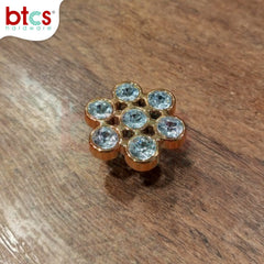 Crystal Flower Cabinet Knob