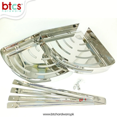 2-Layer Stainless Steel Bathroom Corner shelf (Silver)