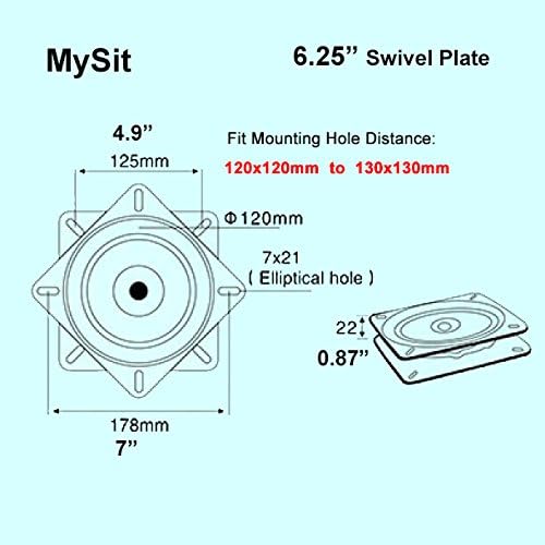360° Heavy-Duty Swivel Plate