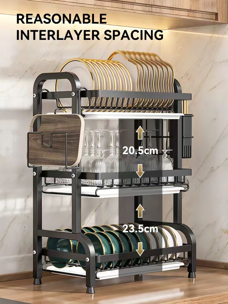 Black aluminum Dish Rack