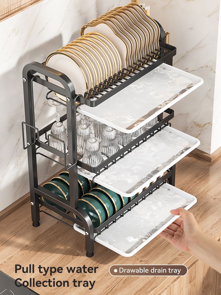 Black aluminum Dish Rack