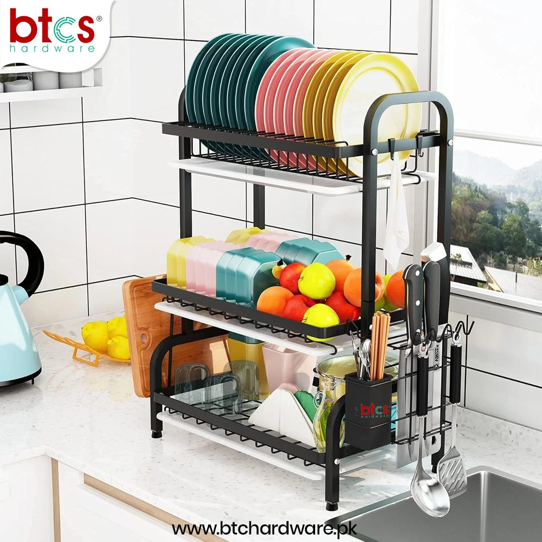 Black aluminum Dish Rack