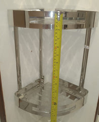 2-Layer Stainless Steel Bathroom Corner shelf (Silver)